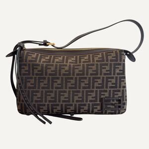 Fendi FF Motif Simply Jacquard Knit Medium Shoulder Bag
